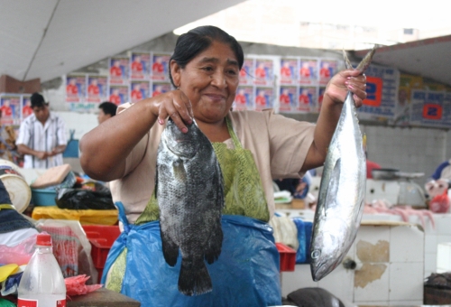 Le marché aux poissons du Pérou